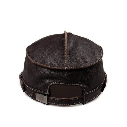 Genuine Leather Men Baseball Cap