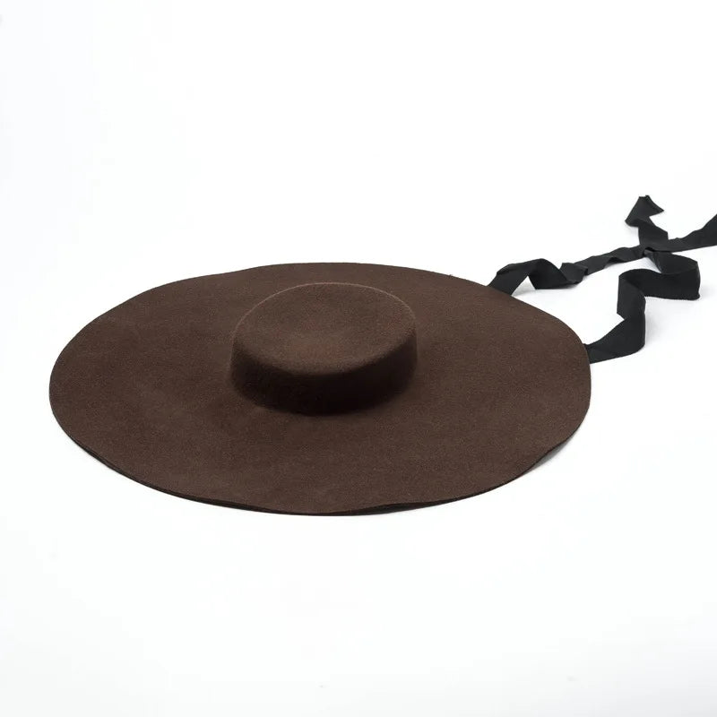 Wide Brim Wool Fedora — 15cm Brim · 9 Styles