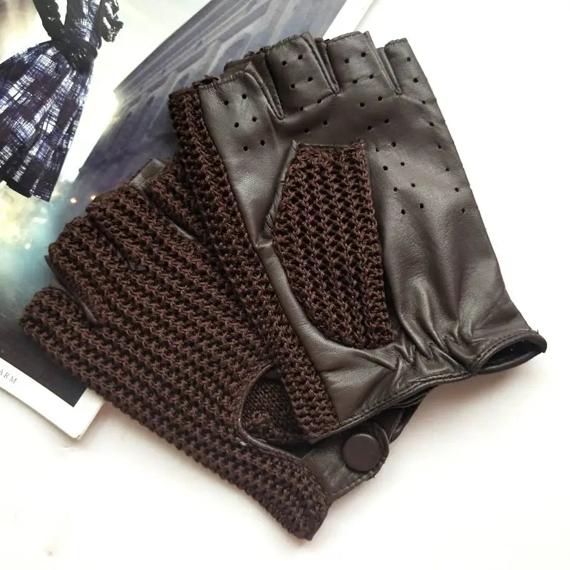 Retro Gloves Motorbike Leather Vintage