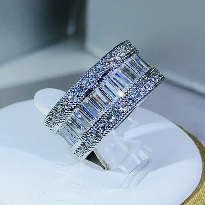Crystal Ring Promise Wedding Engagement Rings
