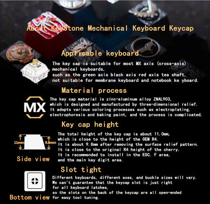 KeyStone Keycap 1 Pcs 3D Stereoscopic