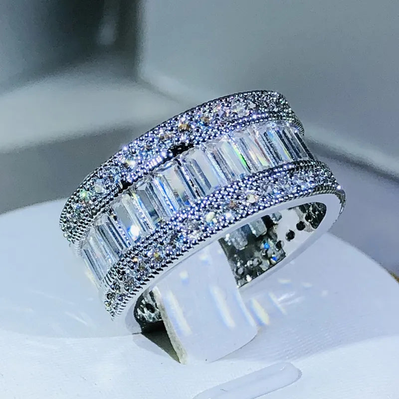 Crystal Ring Promise Wedding Engagement Rings