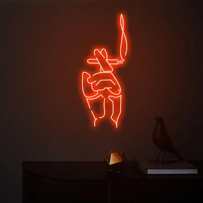 Smokin' Vibes Neon Sign - Pink LED Wall Art