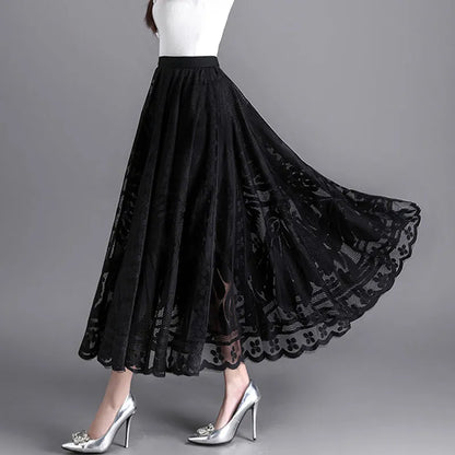 Fashion Long Black Skirt For Women