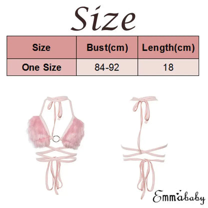 Sexy Women Halter Neck O-Ring Stitching Short Crop