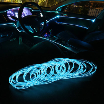 12V Flexible Neon EL Wire Rope Indoor Interior LED Car Light