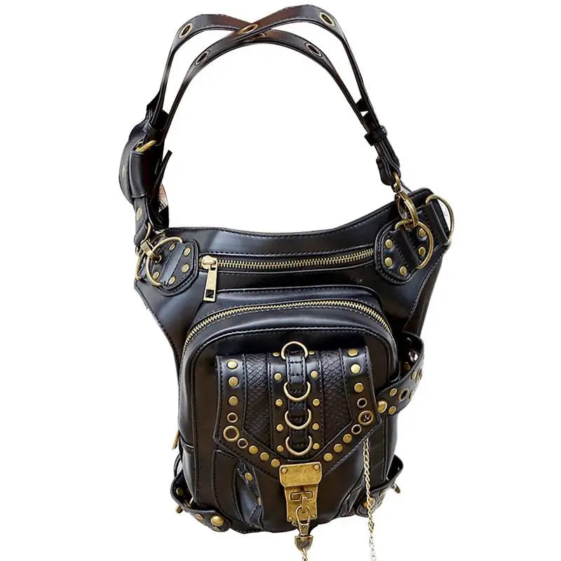 Steampunk Retro Motorcycle Bag Retro Rock Gothic Waist Bag Drop Leg Bag High Quality Universal For Women