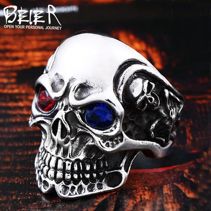 Rings For Man Big Trippel Skull Punk