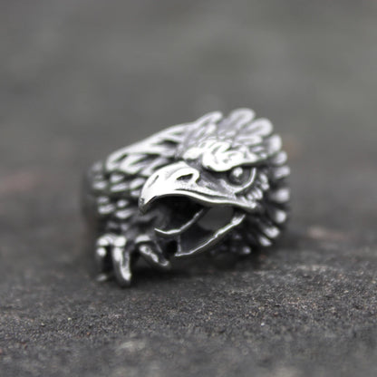 Silver Color Raven Rings