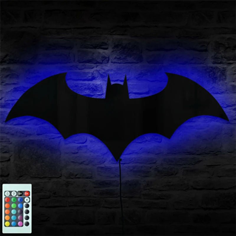 Bat Man Mirror Wall Night Lamp