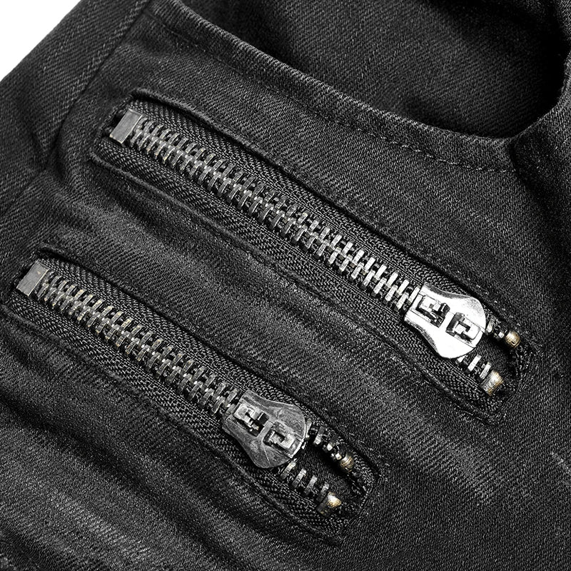 Punk Rave Men's Gothic Patchwork Trousers