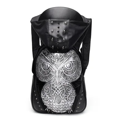 PU Leather Backpack With Hood Cap