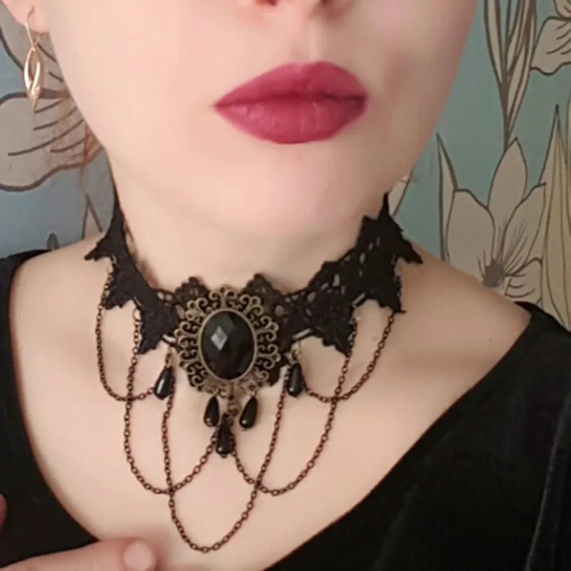 Fashion Gothic Choker Necklace Vintage Tattoo