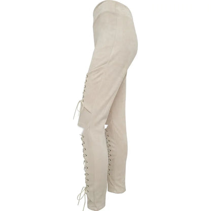High-Waist Suede Leggings for Women - Autumn Chic