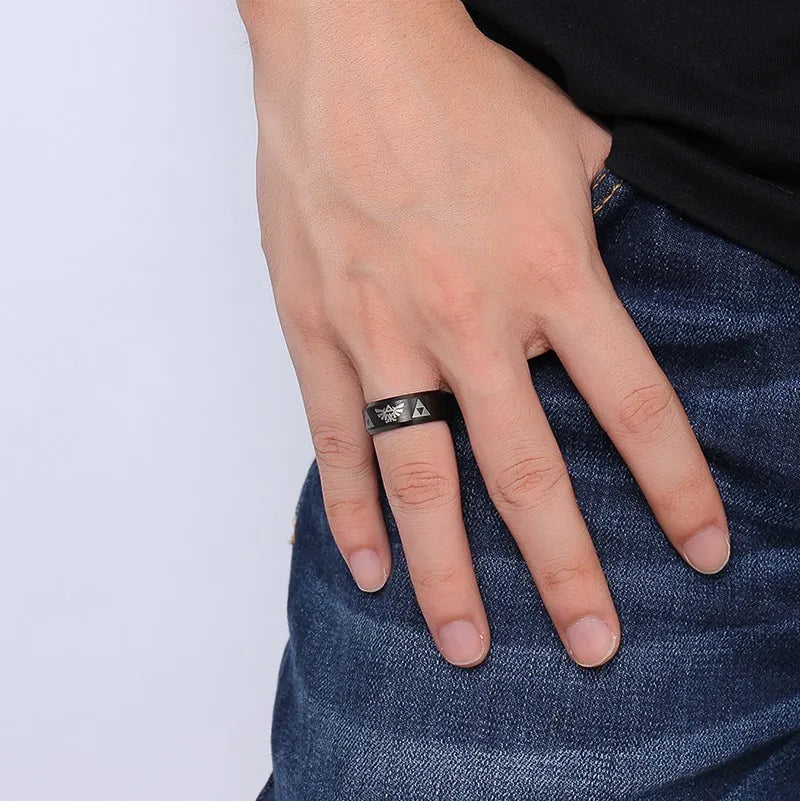 Black Ring Cool Men Zelda