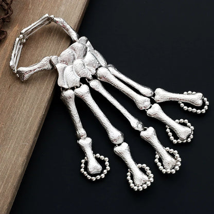 Gothic Skull Bracelet Hand Bone Bangles