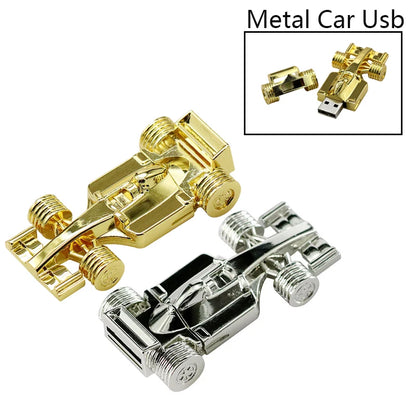 Mini Metal Car 4G 8GB 16GB 32GB F1 Buggies Shape USB 2.0 Flash Drive Sports Car Pendrive Thumb Car Key Memory Card Stick Storage