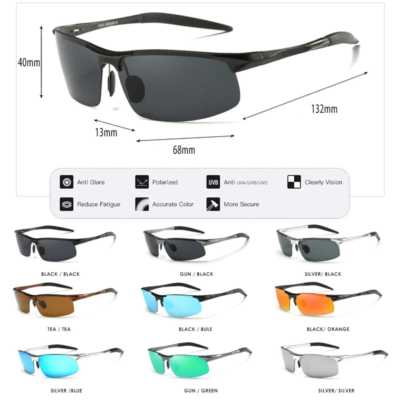 Polarized Aviation Sunglasses — Aluminum Magnesium UV400