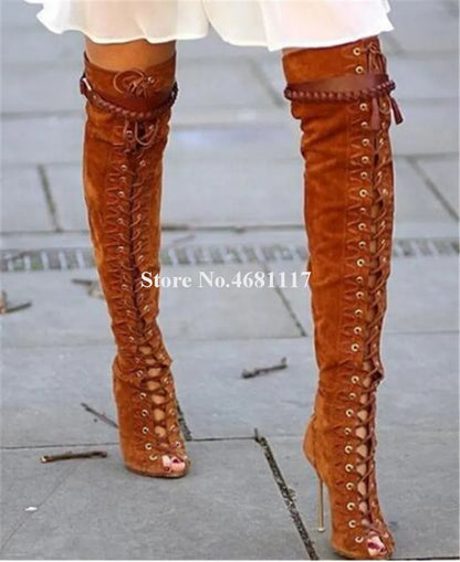 Puttee Over Knee Gladiator Boots