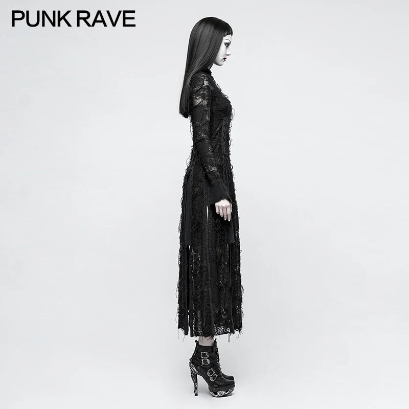 gothic style retro lace rose dress