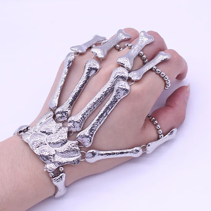 Gothic Skull Bracelet Hand Bone Bangles