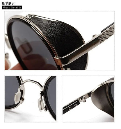 Steampunk Sunglasses Women Round Glasses