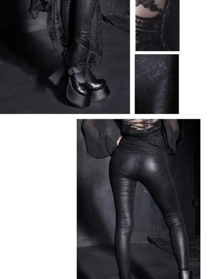 Name: Gothic Stretch Leggings - Punk Rave K144