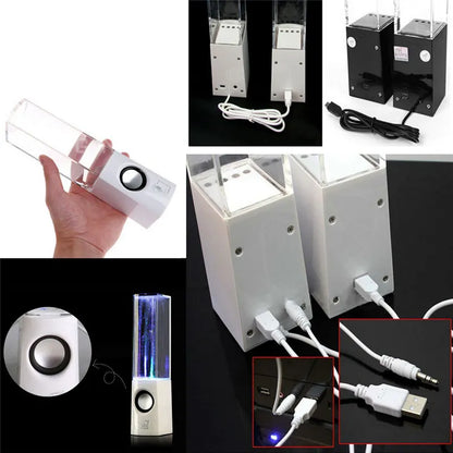 LED Light Dancing Water Music Speakers for PC Laptop