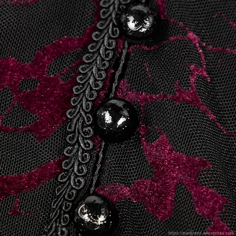 Product Name: Gothic Flame Hooded Lace Dress
