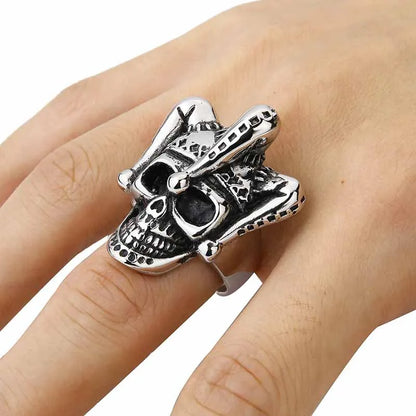 Jewelry Gothic Joker Skull Ring