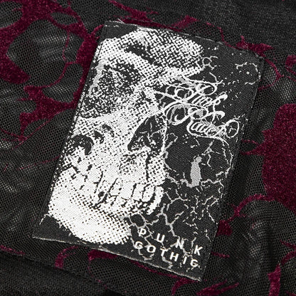 Product Name: Gothic Flame Hooded Lace Dress