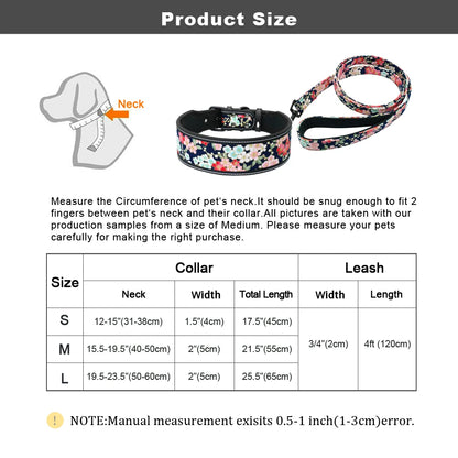 Soft Nylon Dog Collar And Leash S