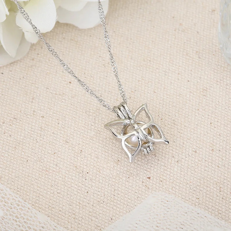 Cute Luminous Necklace Charm Glowing Butterfly