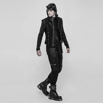 Punk Rave Men's Gothic Patchwork Trousers