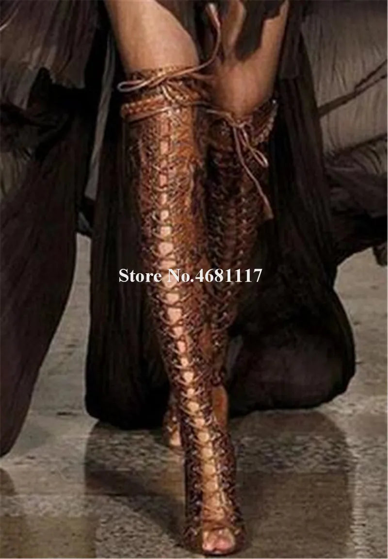 Puttee Over Knee Gladiator Boots