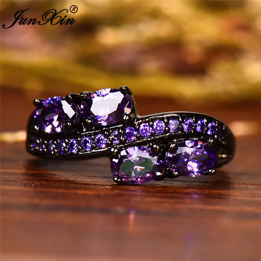 Purple Oval Ring Fashion Jewelry Vintage