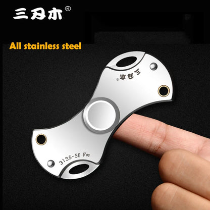 Sanrenmu 3135 Fidget Spinner Multifunctional Folding Knife Stainless Steel Blade Carbon Fiber Handle Relieve Stress Playthings