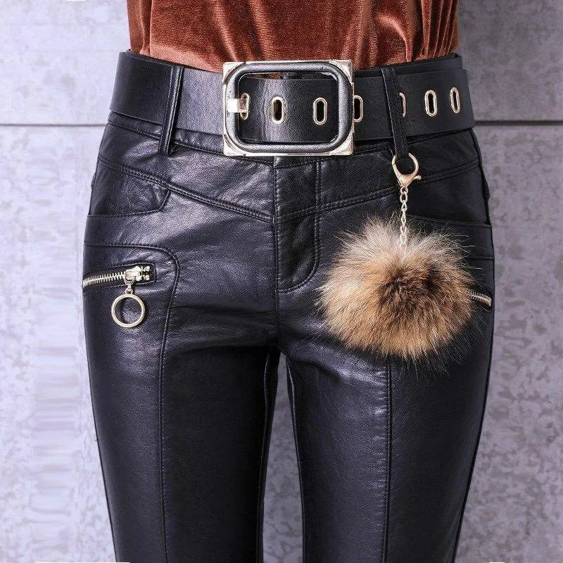 Women PU Leather Pants