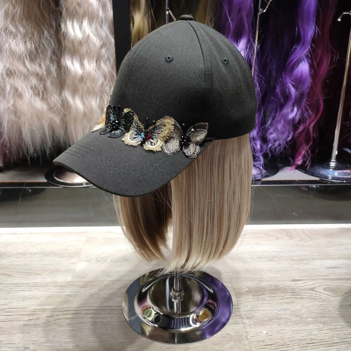 hair lady baseball bomber hat