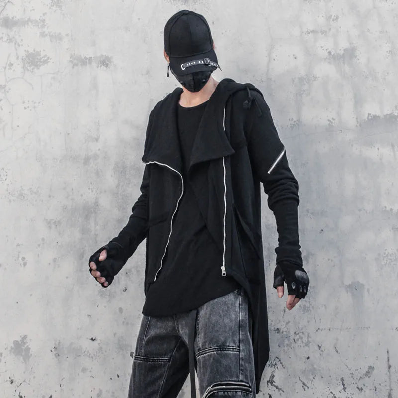 Irregular Asymmetric Cut Design Hoodie Sweatshirt