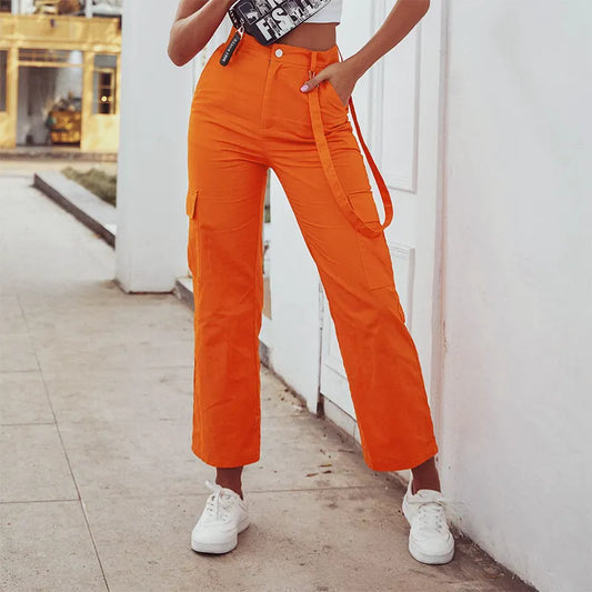 Orange Cargo Pants