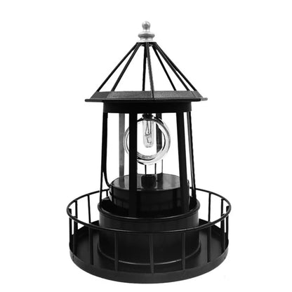 LED Solar Rotating Lighthouse Light Solar Garden