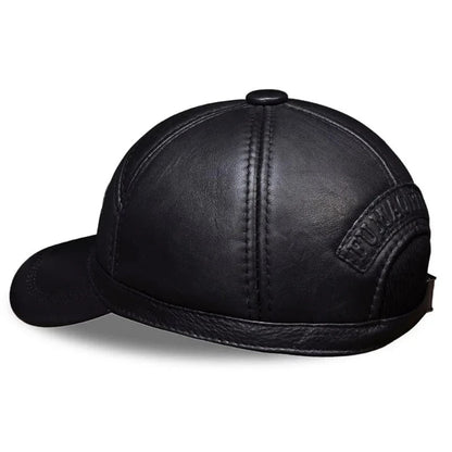 100% Genuine Leather Cap Hats Russian Winter