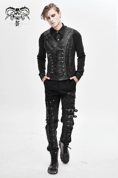 Devil Fashion Men's Punk Handsome Vest