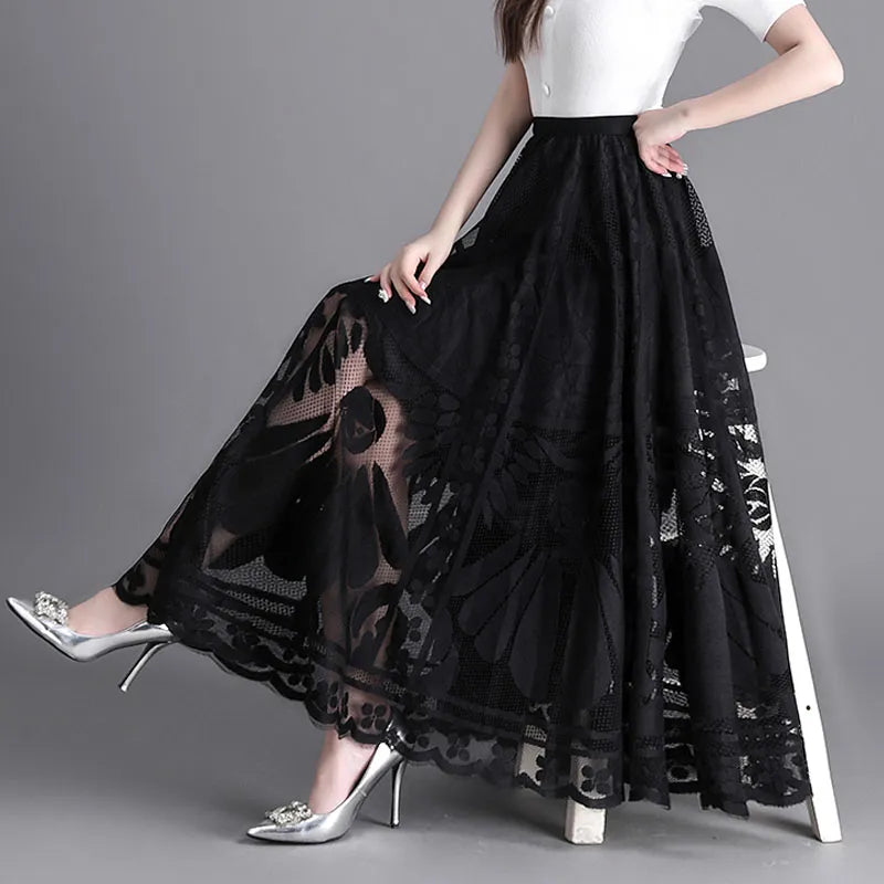 Fashion Long Black Skirt For Women