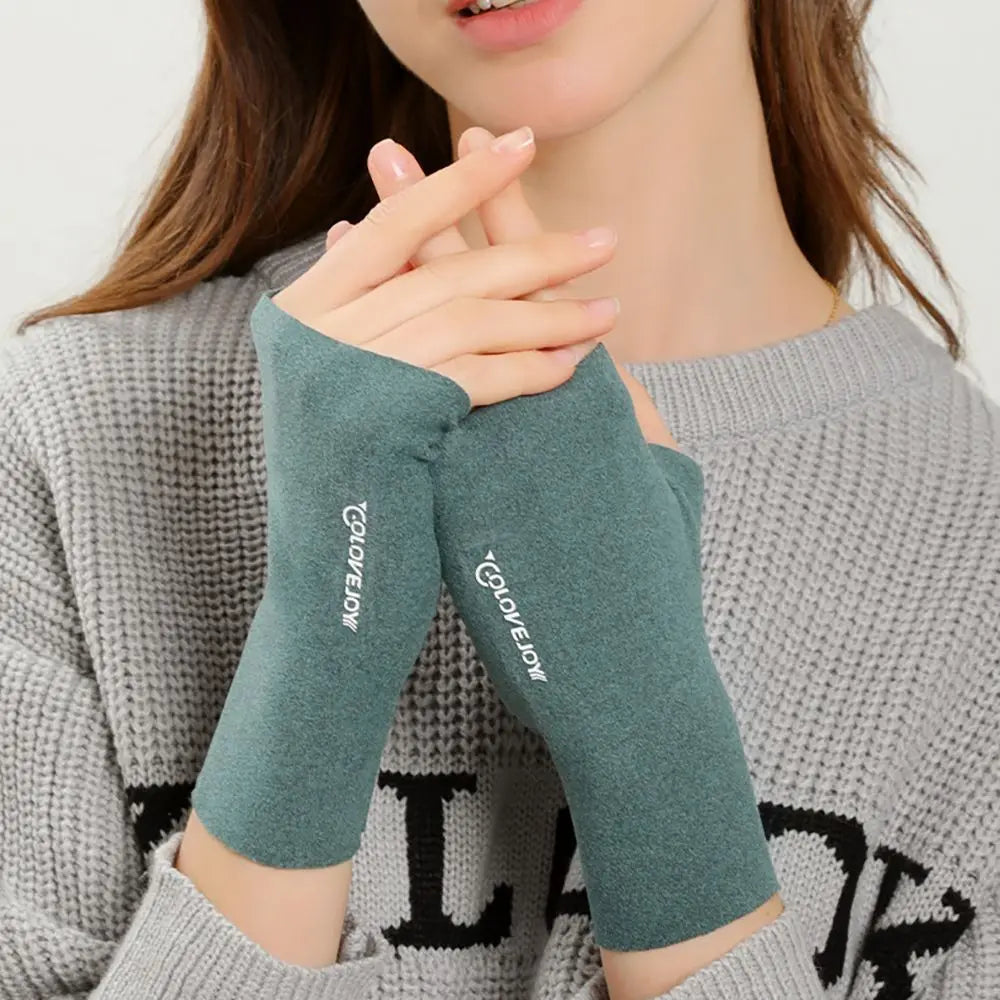 Solid Color Fingerless Gloves