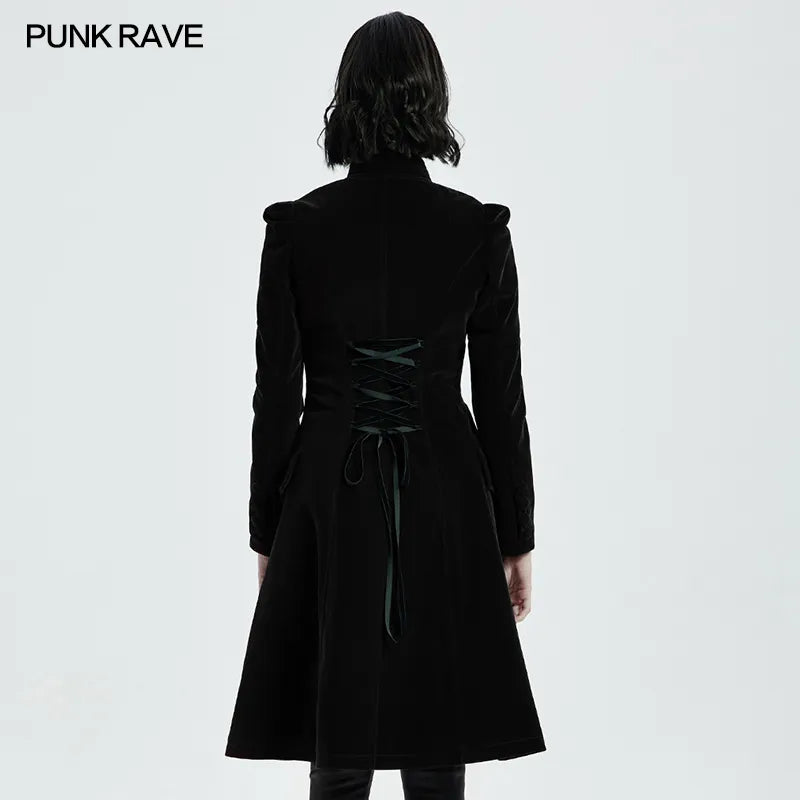 Gothic Mid Length Coat Gorgeous Retro