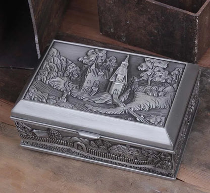 Vintage Metal Jewelry Box