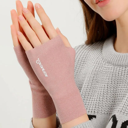 Solid Color Fingerless Gloves