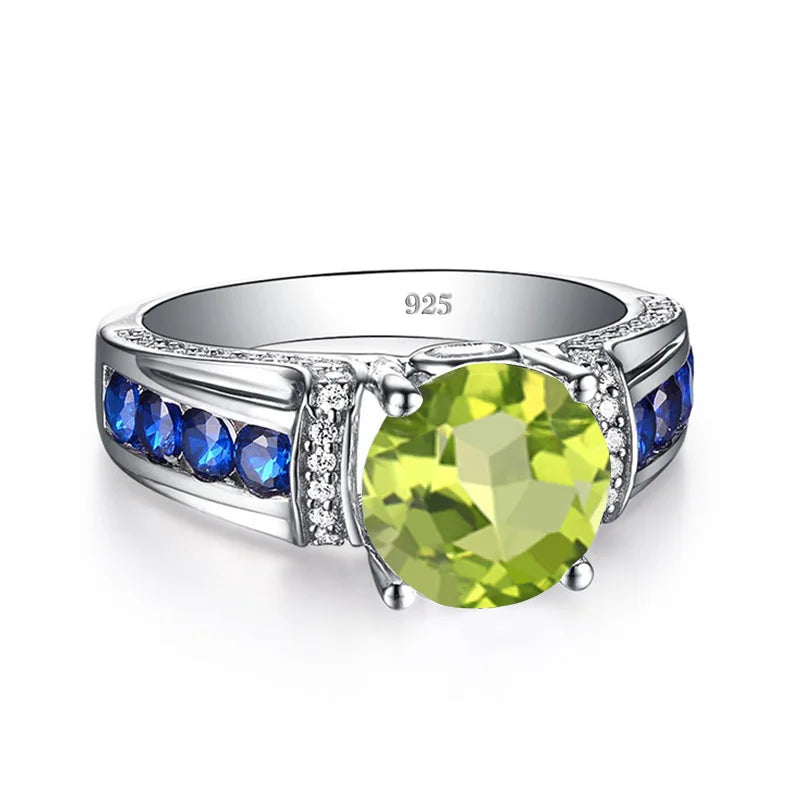 925 Sterling Silver Peridot Rings